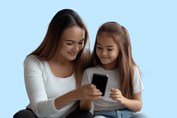girl with father
